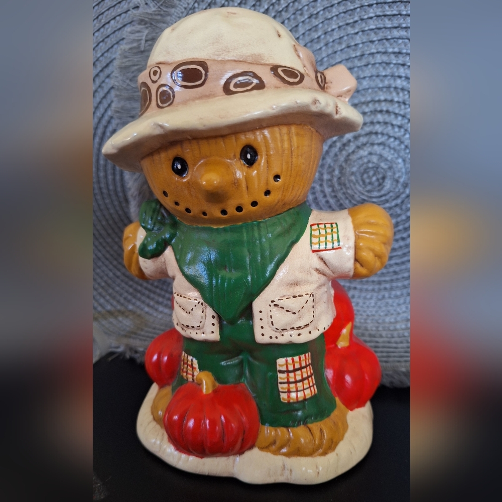 Adorable ceramic scarecrow